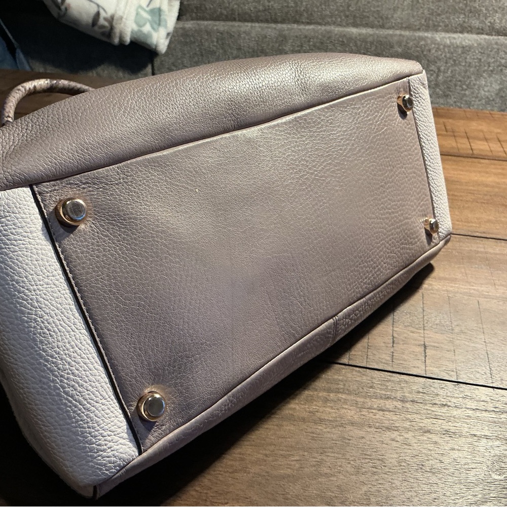 COACH Morgan Color Block Pebble Leather w/Exotic Embossed Trim Satchel/Crossbody - Picture 7 of 12